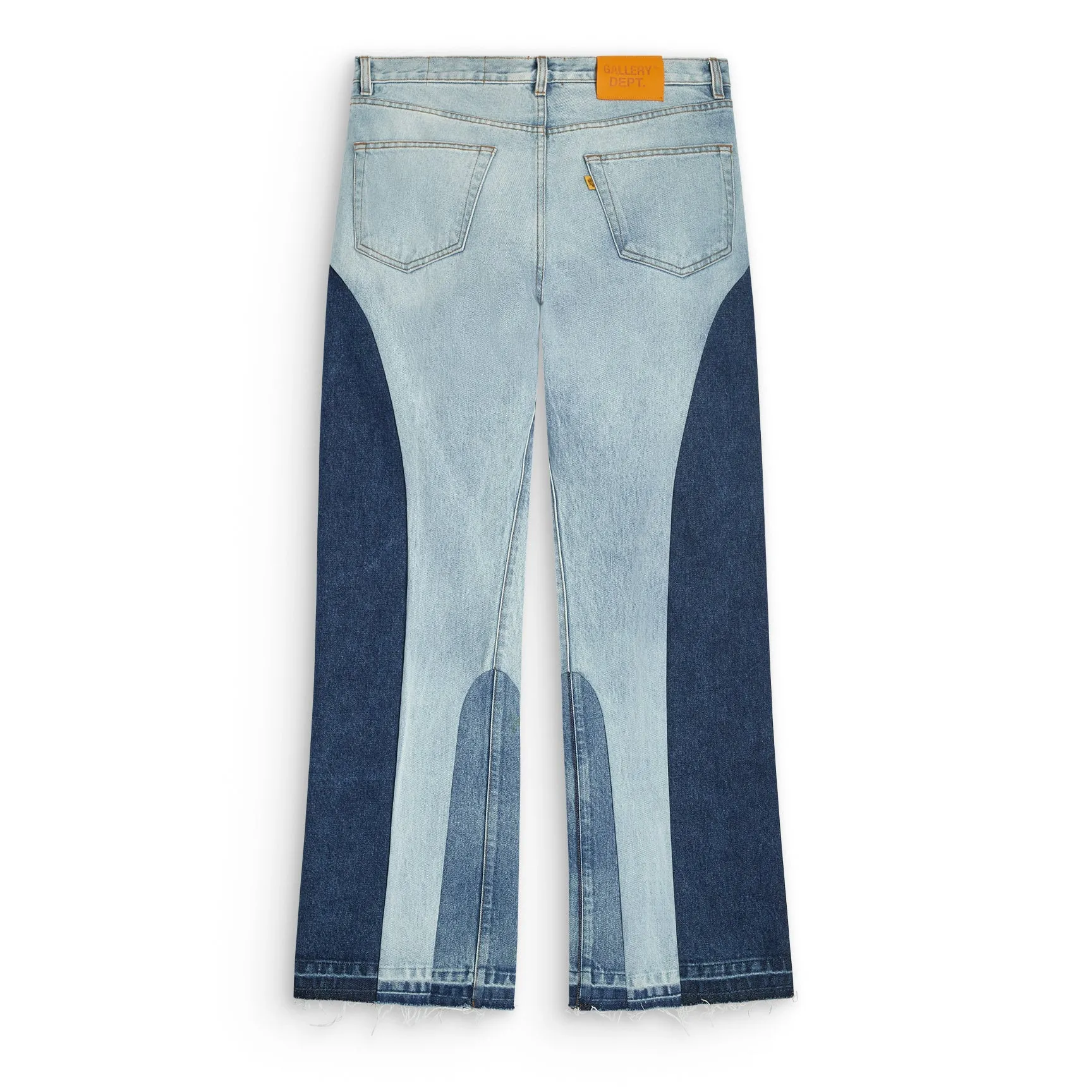 p270 646#Gallery Dept New style oval stitching washed blue stitching straight wide leg jeans American retro casual trousers washed blue S~XL